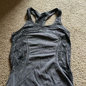 Lululemon running tank gray and black